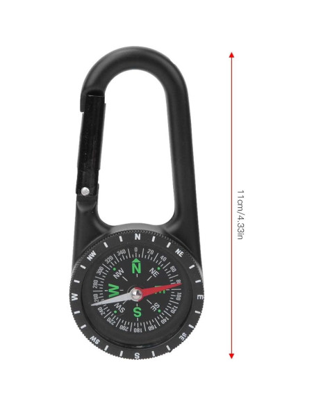 Brújula de Carabiner Kuuleyn Mini Aleación Zinc 11x4.5cm