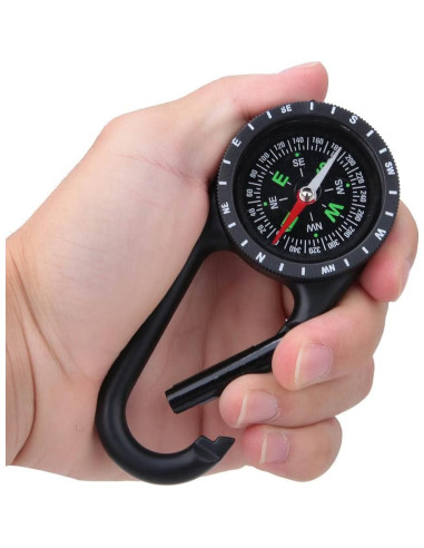 Brújula de Carabiner Kuuleyn Mini Aleación Zinc 11x4.5cm