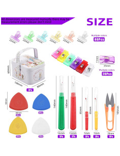 Kit de Herramientas de Costura Swpeet 108 Piezas con Tijeras 2