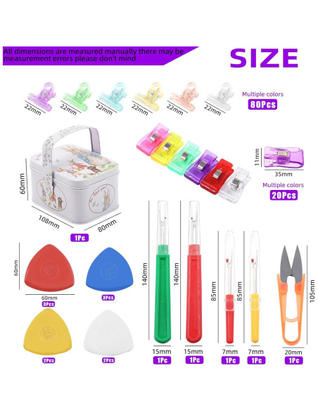 Kit de Herramientas de Costura Swpeet 108 Piezas con Tijeras