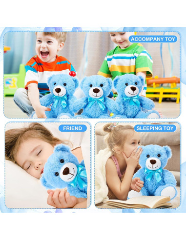 Ositos de Peluche Aoriher 6 Piezas Azul 35 cm Suaves