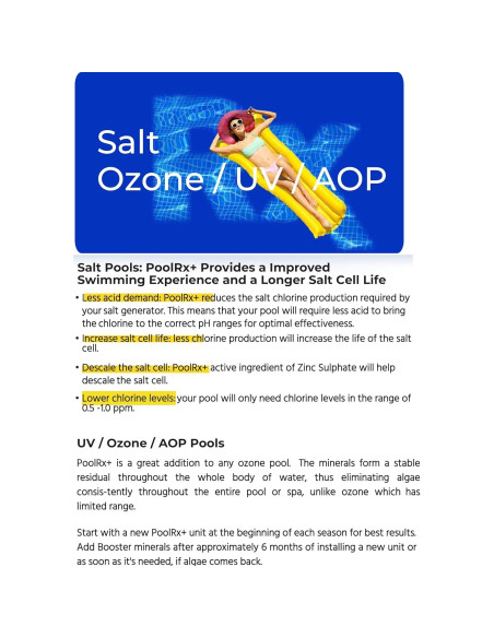 Unidad de piscina PoolRX+ 20k-30k litros - Control de algas