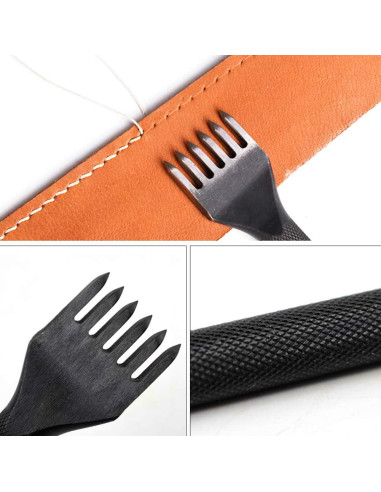 Juego de 4 Punzones de Cuero QMNNMA 3mm para Manualidades