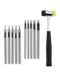 Juego de Perforación de Cuero Yizzvb 10 Piezas 0.5-3.5mm