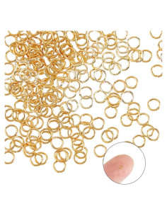 200 Anillas Abiertas de Oro 18K 2mm para Joyería DIY