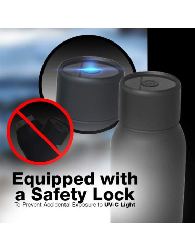 Botella Purificadora UVBrite TT-B02 473ml Acero Inoxidable