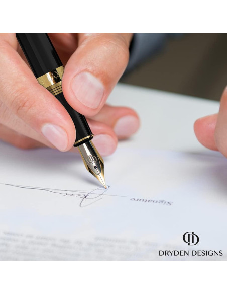 Bolígrafo Dryden Designs con Estuche y 24 Cartuchos de Tinta