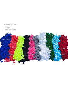 Borlas Flecos 10 Colores 12mm ABOKOY para Manualidades 9.14m 2