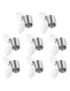 8 Piezas Tope de Perlas Tyqour para Joyería - Abrazaderas Blancas