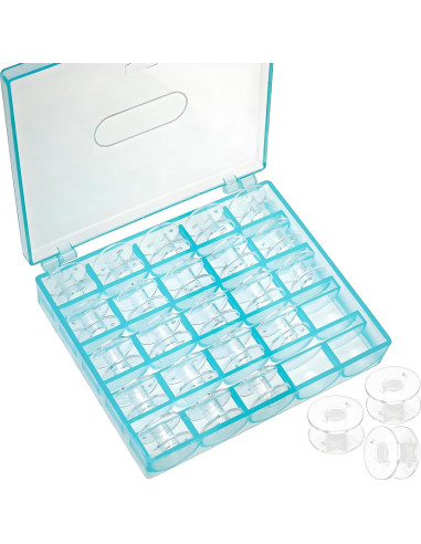 25 Bobinas de Plástico para Máquina de Coser Singer - Estándar