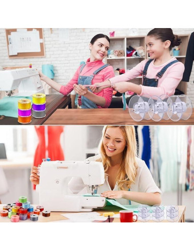 25 Bobinas de Plástico para Máquina de Coser Singer - Estándar