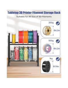 Soporte de Almacenamiento de Filamento 3D 2 Niveles - Organizador Expandible 2