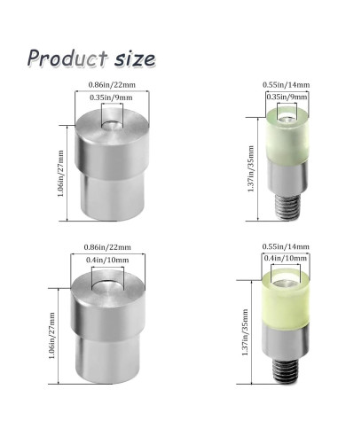 Juego de Troqueles para Remaches Doble Tapa WSDMAVIS 10mm