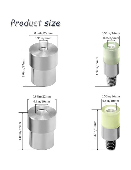 Juego de Troqueles para Remaches Doble Tapa WSDMAVIS 10mm