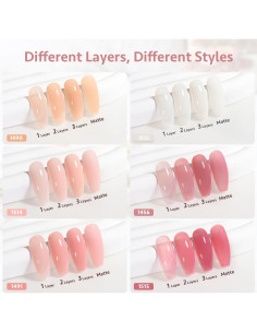 Conjunto de Esmalte de Uñas Gel GAOY 6 Colores Transparente 2