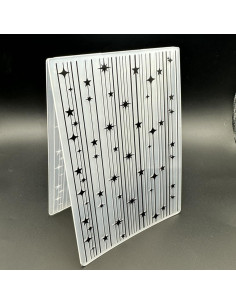Plantilla de Embosado 3D Zhxcgooyx 12.7x17.8 cm Textura Estrellas 2