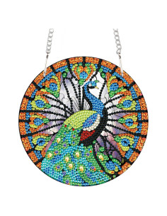 Kit de Pintura de Diamantes AiYuanzsh Pavo Real 15x15cm