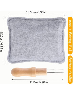 Almohadilla de Aguja de Fieltro WONVOC 15.5x12.5cm Kit Artesanía 2