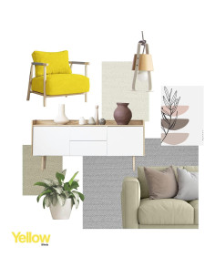 Persiana Romana Sin Cuerda YELLOW BLINDS 31x64cm Opaca 2