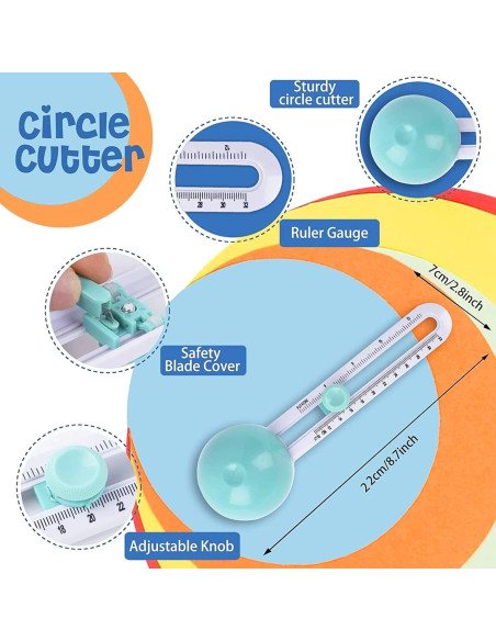Cortador de Círculos HKKYO CC001 para Manualidades 10-31 cm