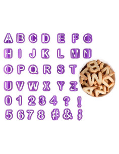 Set de 40 Cortadores de Galletas Alfabeto BlingKingdom Morado