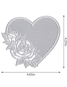 Troquel de Corte de Metal Corazón Rosa Threetols 12.7cm 2