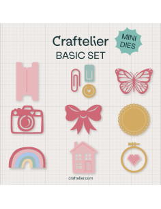 Set de 9 Troqueles Mini Básicos Craftelier para Scrapbooking 2