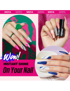 Kit de Esmalte en Gel MEFA 19 Piezas con Luz UV 2