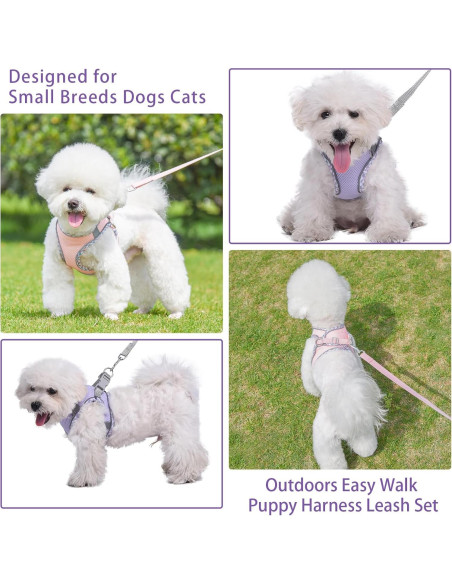 Arnés de Perro Sin Tirones PETPUBGNZS XXS Púrpura Malla Suave