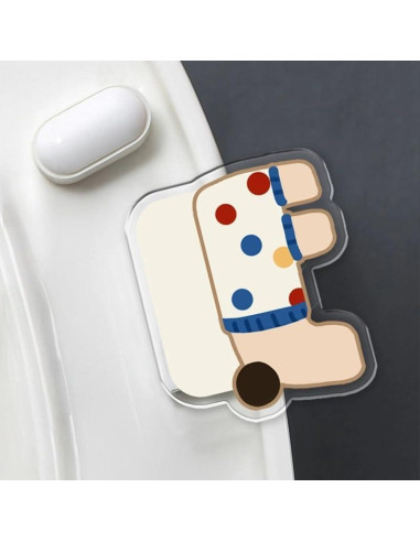 Elevador de Inodoro Pawdola Perro A Acrílico Rojo Amarillo Azul