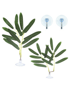 Accesorios para Acuario AncBace - 7 Hojas Artificiales Verdes
