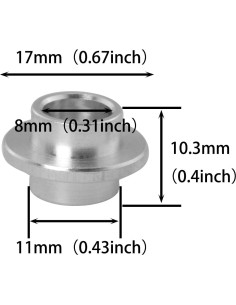Espaciadores de Rodamientos MEETOOT 16PCS 8mm Aluminio Plateado 2