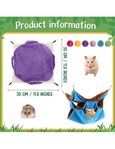 Hamaca Colgante para Mascotas Jerify 6 Pcs 30x30 cm