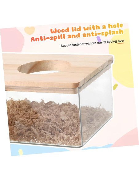 Caja de Arena para Hámster BESPORTBLE con Escalera 15.5x10.5cm