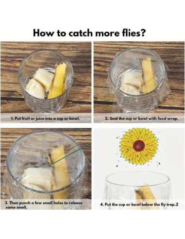 Trampa de Moscas de Ventana Lulurose - Paquete de 20 Unidades