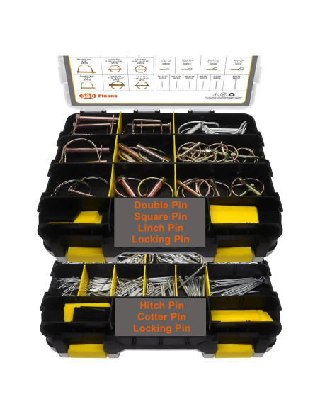 Kit de Pasadores de Alta Resistencia 380 Pcs MINIMARU