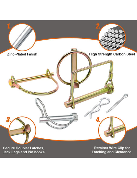 Kit de Pasadores de Alta Resistencia 380 Pcs MINIMARU