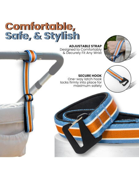 Correa de Muñeca de Seguridad Votrali Ajustable para Carritos y Mascotas