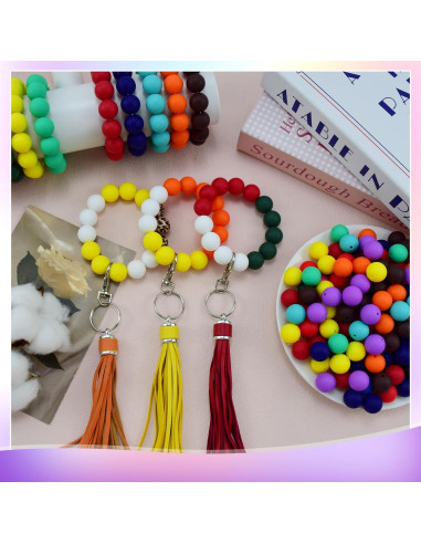 Perlas de Silicona JOPY 130 Piezas 15mm Blancas para DIY