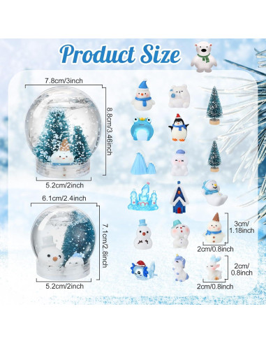 Kit de Globo de Nieve DIY Youyole 47 Piezas Navidad