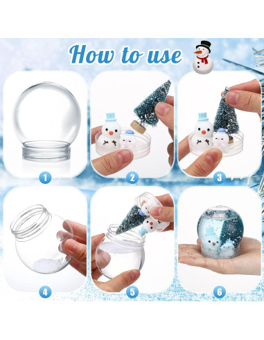Kit de Globo de Nieve DIY Youyole 47 Piezas Navidad