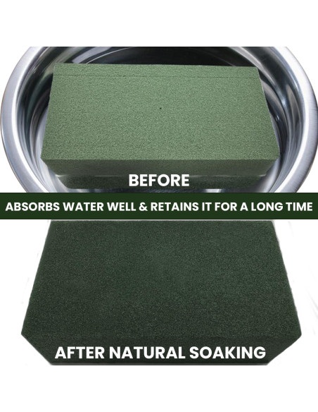 Bloques de Espuma Floral Ortarco 3 Pack Verde 14x7.9x4.3 cm