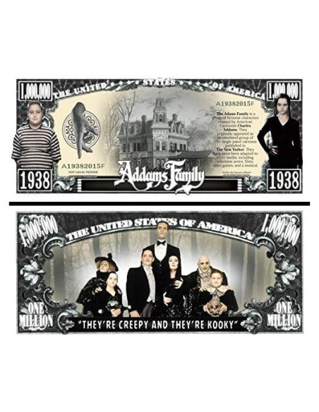 Billetes de Novela Anime Source Familia Addams 18g con Protector