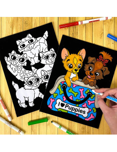 Pósters de Colorear Terciopelo Stuff2Color - Paquete de 6 2