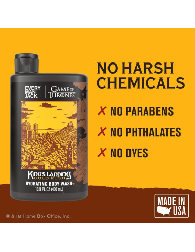 Gel de Ducha Every Man Jack Juego de Tronos Oro Rush 2x400ml