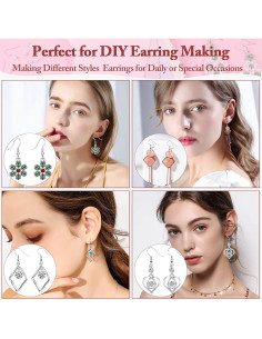 Kit de Fabricación de Pendientes Acejoz 120 Piezas Hipoalergénico 2