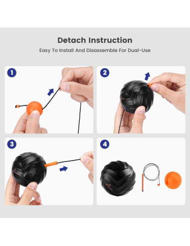 Bola de Masaje Sportneer con Cuerda, Terapia Miofascial 10.99cm