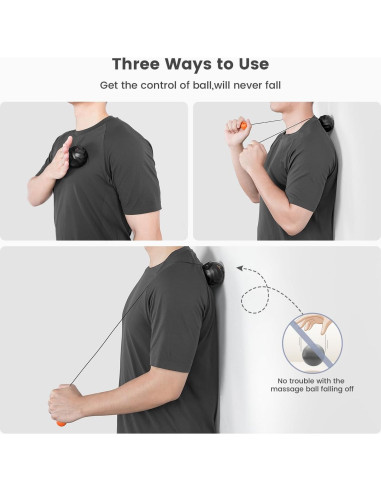 Bola de Masaje Sportneer con Cuerda, Terapia Miofascial 10.99cm