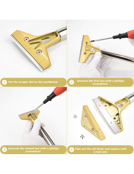 Raspador de Cuchillas 4" Ehdis - 2 Piezas + 20 Cuchillas