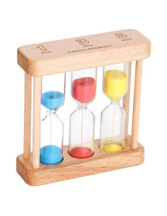 Reloj de Arena YLTIMER 1-3-5 Minutos Madera Colorido